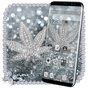 Silver Diamond Glitter Leaf Theme APK