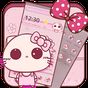 Pink Cute Kitty Bowknot Theme APK