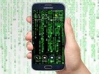 Captura de tela do apk Digital Matrix Code Rain Live Wallpaper 9