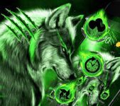 Green Wild Vivid Wolf Theme Bild 3