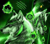 Green Wild Vivid Wolf Theme Bild 1