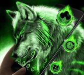 Green Wild Vivid Wolf Theme Bild 