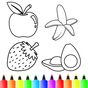 frutas livro de colorir e livro de desenh