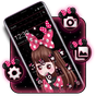 Cute Pink Girl Theme apk icon