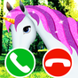 Icono de juego de simulación de llamada de unicornio