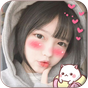 Blush: red cheeks, shy face, kawaii anime stickers icon