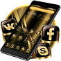 Tema de Black Golden Brown apk icono