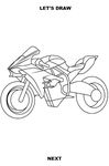 Draw Motorcycles: Sport captura de pantalla apk 4