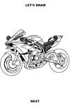 Draw Motorcycles: Sport captura de pantalla apk 3