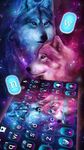 Neon Wolf Galaxy Tema de teclado captura de pantalla apk 2