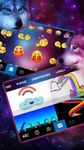 Klawiatura motywów Neon Wolf Galaxy zrzut z ekranu apk 