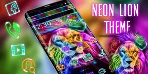 Gambar Tema keren neon singa 5