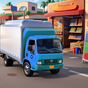 Supermercado transporte carga camión de conducción