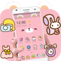 Icône apk Pink Cute Cartoon Bear Theme