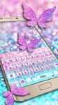 Pink Sparkle Butterfly 키보드 테마의 스크린샷 apk 