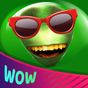 Green alien dance button icon