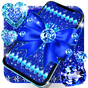 Blue glitter diamond bow live wallpaper