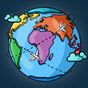 Icoană World map geography, capitals, flags, countries