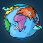 Icono de Mapa del mundo geografía, capitales, banderas