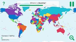 Weltkarte Geographie, Hauptstädte, Flaggen, Länder Screenshot APK 9
