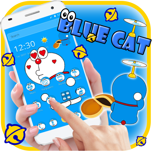 Tải miễn phí APK Kawaii Blue Cute Cat Cartoon Wallpaper Theme Android