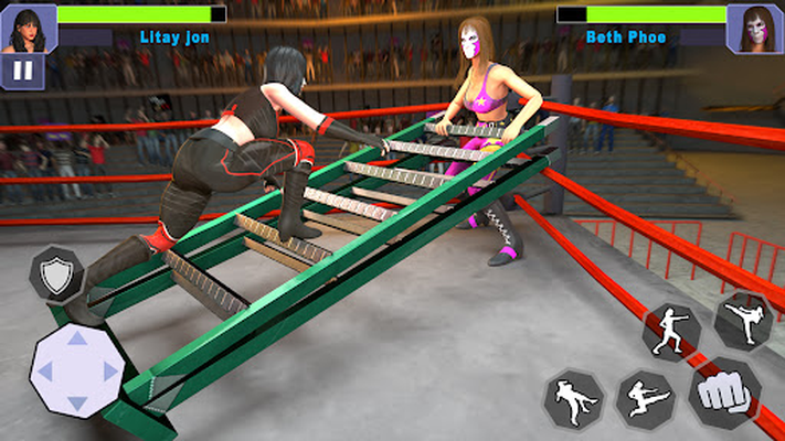 Baixe Bad Girls Wrestling Rumble: Mulheres Jogos de Luta no PC com MEmu
