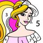 Princess Color by Number – Princess Coloring Book