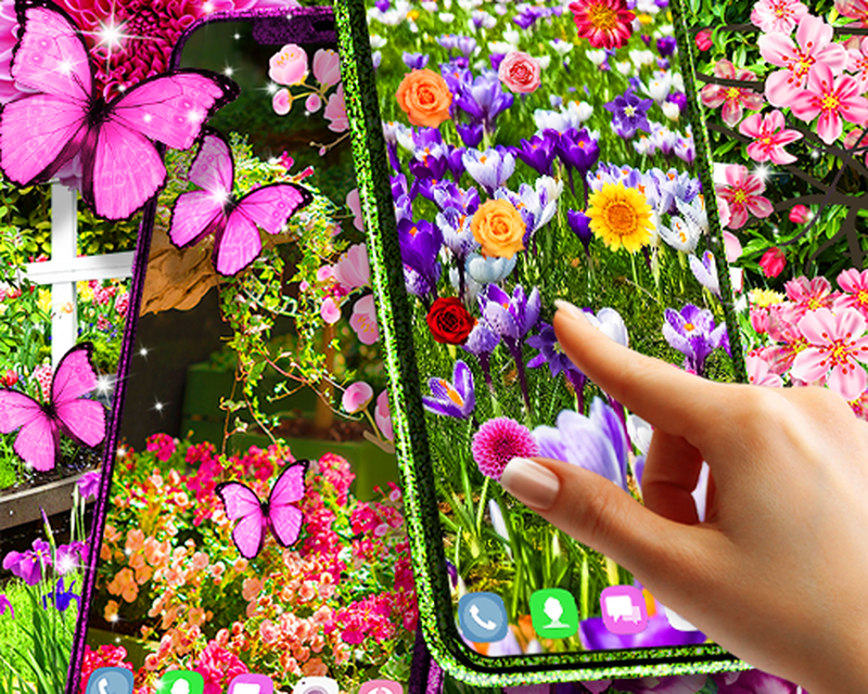Flower Garden Live Wallpaper Apk Free App For Android - Garden Live Wallpaper Image