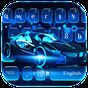 Neon Blue Sports Car Keyboard Theme APK