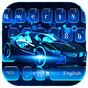 Neon Blue Sports Car Keyboard Theme APK