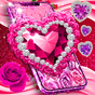 Icône de Diamond rose glitter live wallpaper