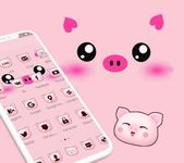 Pink Cartoon Piggy Kawaii Theme の画像