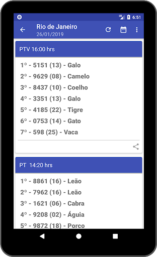 – Resultado do jogo do bicho para o RS