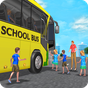 Ikon mengemudi bus sekolah nyata - sopir bus offroad