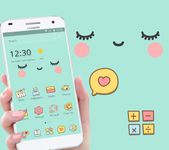 Gambar Blue Cute Cartoon Sweet Face Theme 1