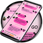 Ícone do apk Tema SMS Laços Escuro ❤️ rosa mensagens de texto