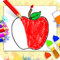 libro de colorear de frutas - niños colorear libro