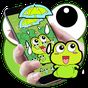 Lovely Frog Big Eye Raindrop Cartoon Theme apk icon