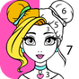 Girls Coloring Book - Color by Number for Girls Simgesi