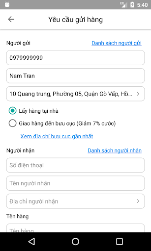 Giao hàng Smart Express  Android - Tải