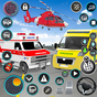 Icono de NOS ciudad policía volador ambulancia heli 2019 3D