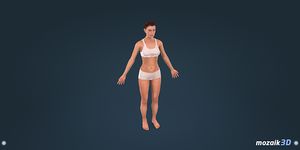인체 (여성)대화식 교육적 3D 이미지 12
