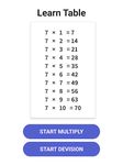 Multiplication table - learn easily, mathematics screenshot apk 2