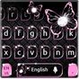 Icône apk Black Pink Butterfly Keyboard Theme