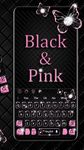 Black Pink Butterfly Keyboard Theme imgesi 2