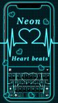 Thème de clavier Neon Heart Love capture d'écran apk 4