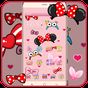 Cartoon pink cute butterfly theme wallpaper APK