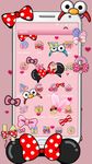 Cartoon pink cute butterfly theme wallpaper afbeelding 