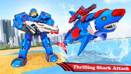 Captură de ecran Robot Shark Attack: Transform Robot Shark Games apk 9