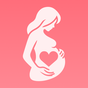 Pregnancy due date tracker with contraction timer icon